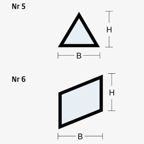 窓の形状：No.5とNo.6