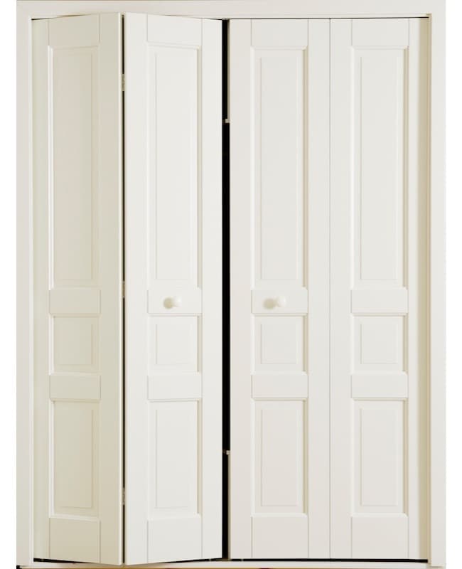 4枚扉の収納折戸（ホワイト）