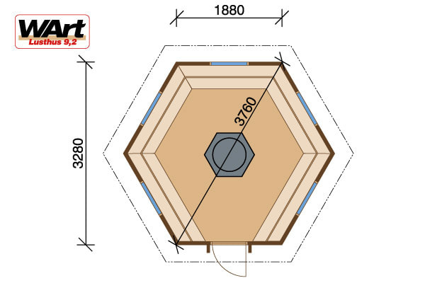 六角形のルストヒュース（9.2m2）