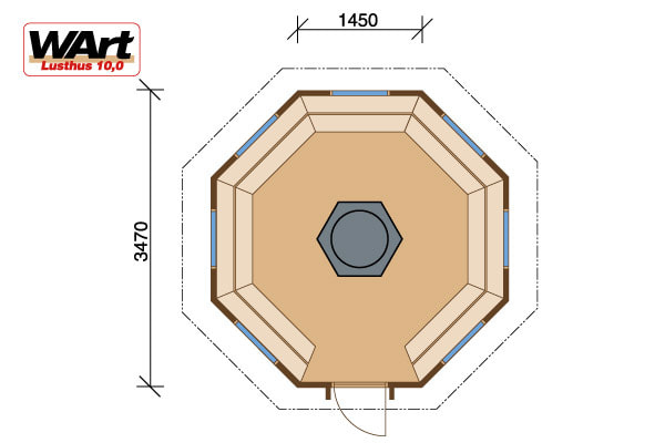 八角形のルストヒュース（10m2）