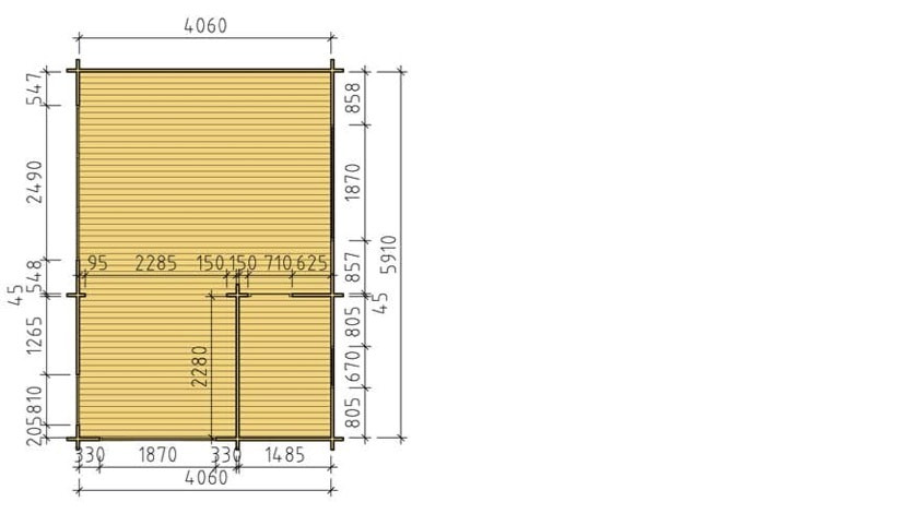 ニーリーデン（25m2）：平面図＆基礎図-2