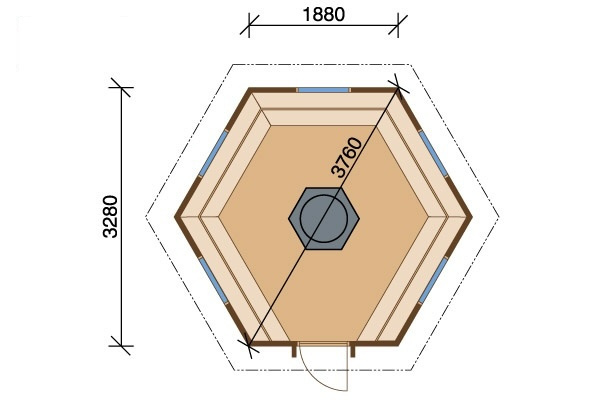 六角形のルストヒュース（9.2m2）