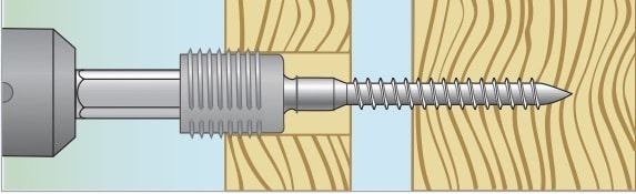 専用工具で調整ボルトと固定スクリューを同時に回転させながら装着