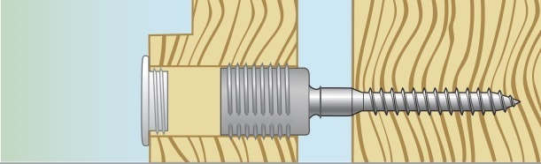 化粧キャップで覆う