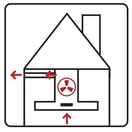 レンジフードで室内負圧