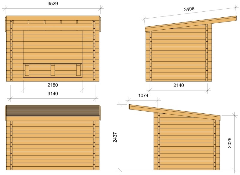 Stiltje（シングル）：立面図
